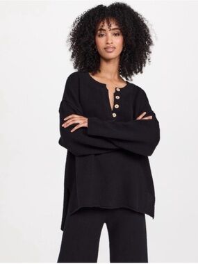NWOT- Free People FP Beach Hailee Sweater, Black, size XS